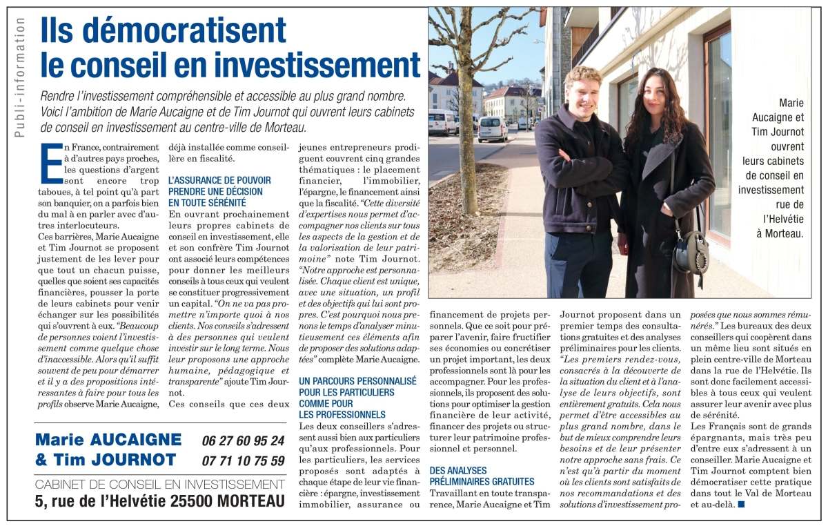 articlde demcratisation conseil investissement